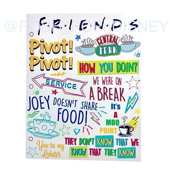 FRIENDS the TV series portfolio folder iconic 🦞 lobster 🦃 turkey head & more - Picture 1 of 4